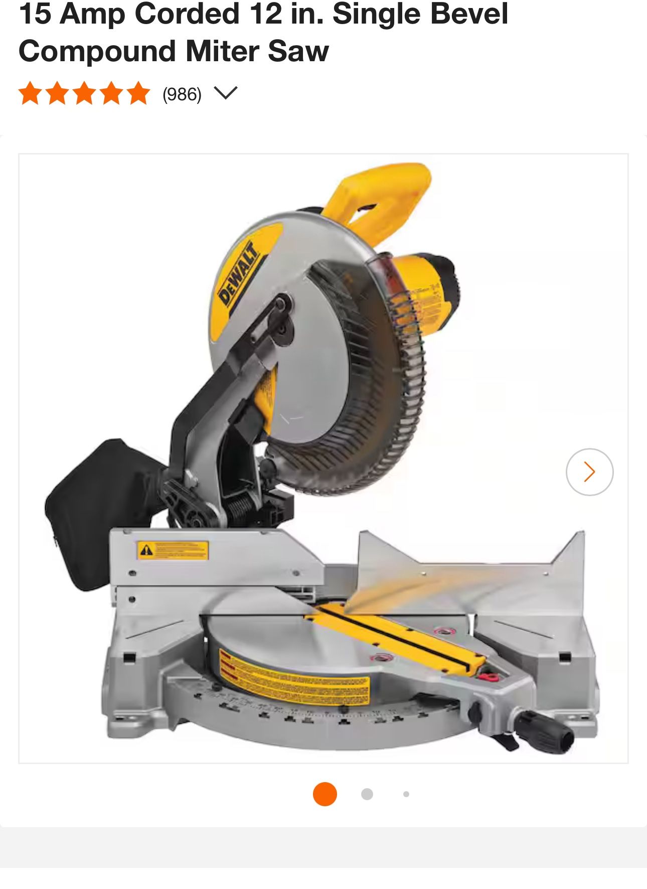 Dewalt 12 Inch Corded Chop