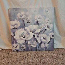 Baby Blue + White Flowers Decor