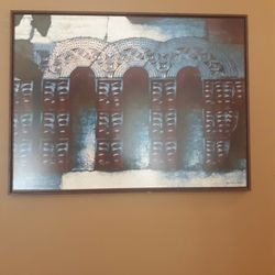 Blue Columns Print And Signed 