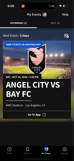 Angel City tickets (2) oct 14