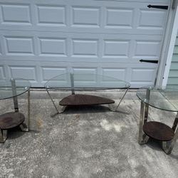 Coffee Table And 2 End Tables
