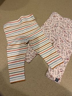 Baby Leggings 2-Pack Stripe and Floral