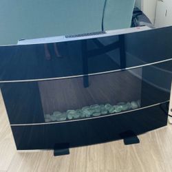 Bionaire Black Electric Fireplace Heater W/Remote