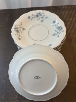 Set of 11 Johann Haviland "Blue Garland" Saucers - Bavaria Germany