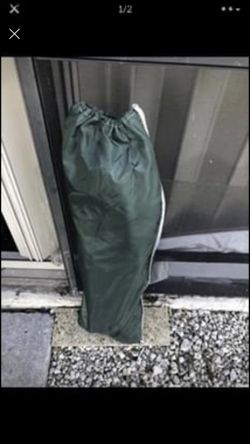 Camping Set Hiking Backpack, Water Bottle Belt, Jacket and Adult cot with Green Bag