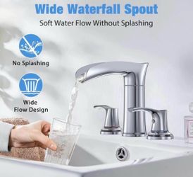 Bathroom faucet new satin stainless steel