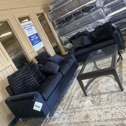 New Sofa&loveseat Black 