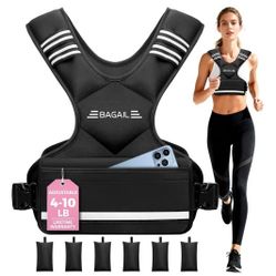 BAGAIL Adjustable Weighted Vest 4lbs - 10lbs