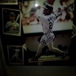 Ken Griffey Jr. 92' All Star Game Most Valuable Player Sighed Adograph Picture 