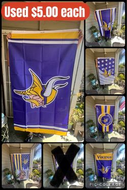 Vikings flag size 5’x3’ $5.00 each