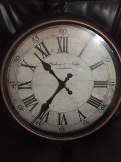 Sterling & Noble Wall Clock 20 inch. Works