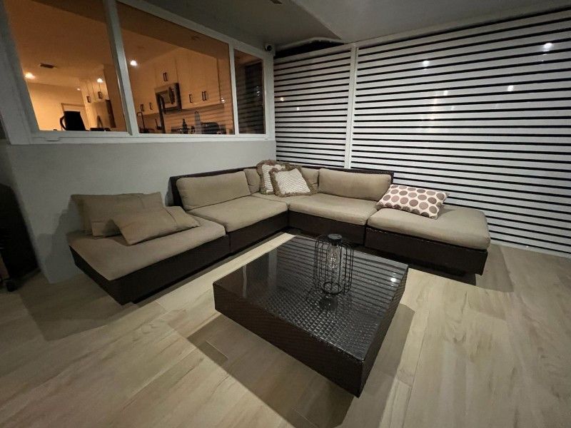 Outdoor Sectional Sofa With Table