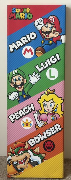 Super Mario Bros Wall Art, 12" x 36"