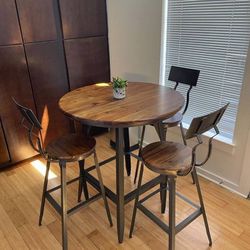 HighTop Dinner Table w/ 3 Chairs - $150 (Downtown Austin)