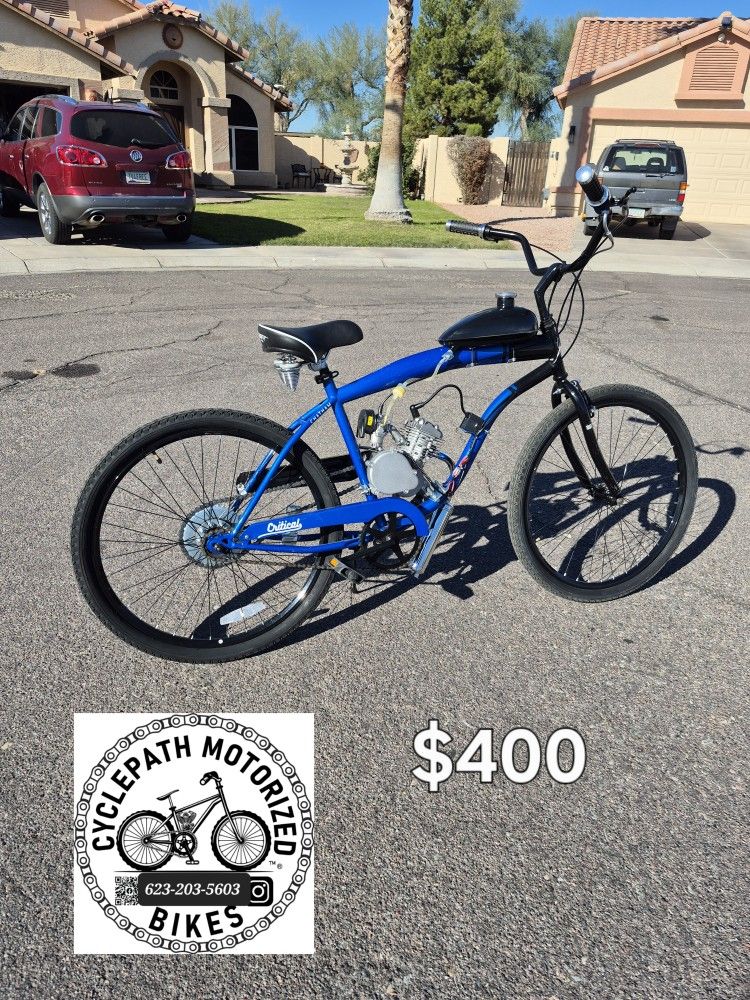 Gas Bike Not Electric Motorized Bike Beach Cruiser Moped Delivery Available