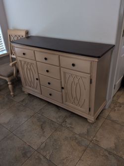 Coastal Farmhouse Buffet / Credenza / Sideboard Cabinet Console Table