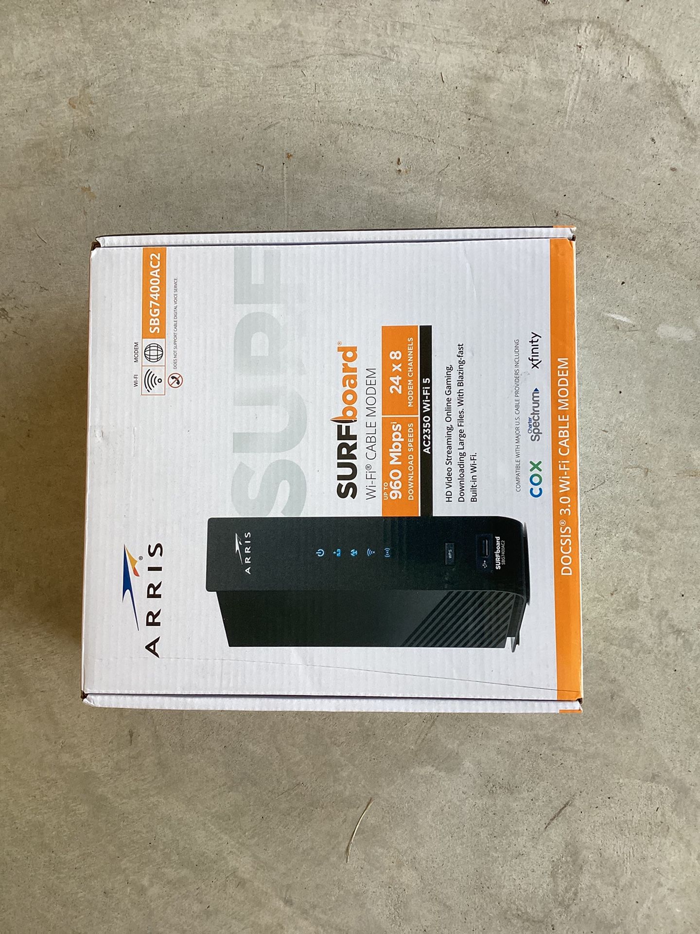 ARRIS Surfboard SBG7400AC2 Cable Modem/Wi-Fi Router with McAfee