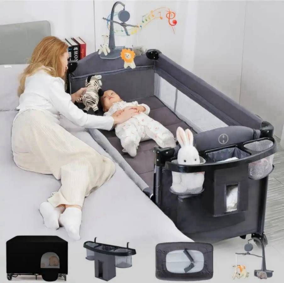 In the Box 5 in 1 Baby Bassinet Bedside Sleeper