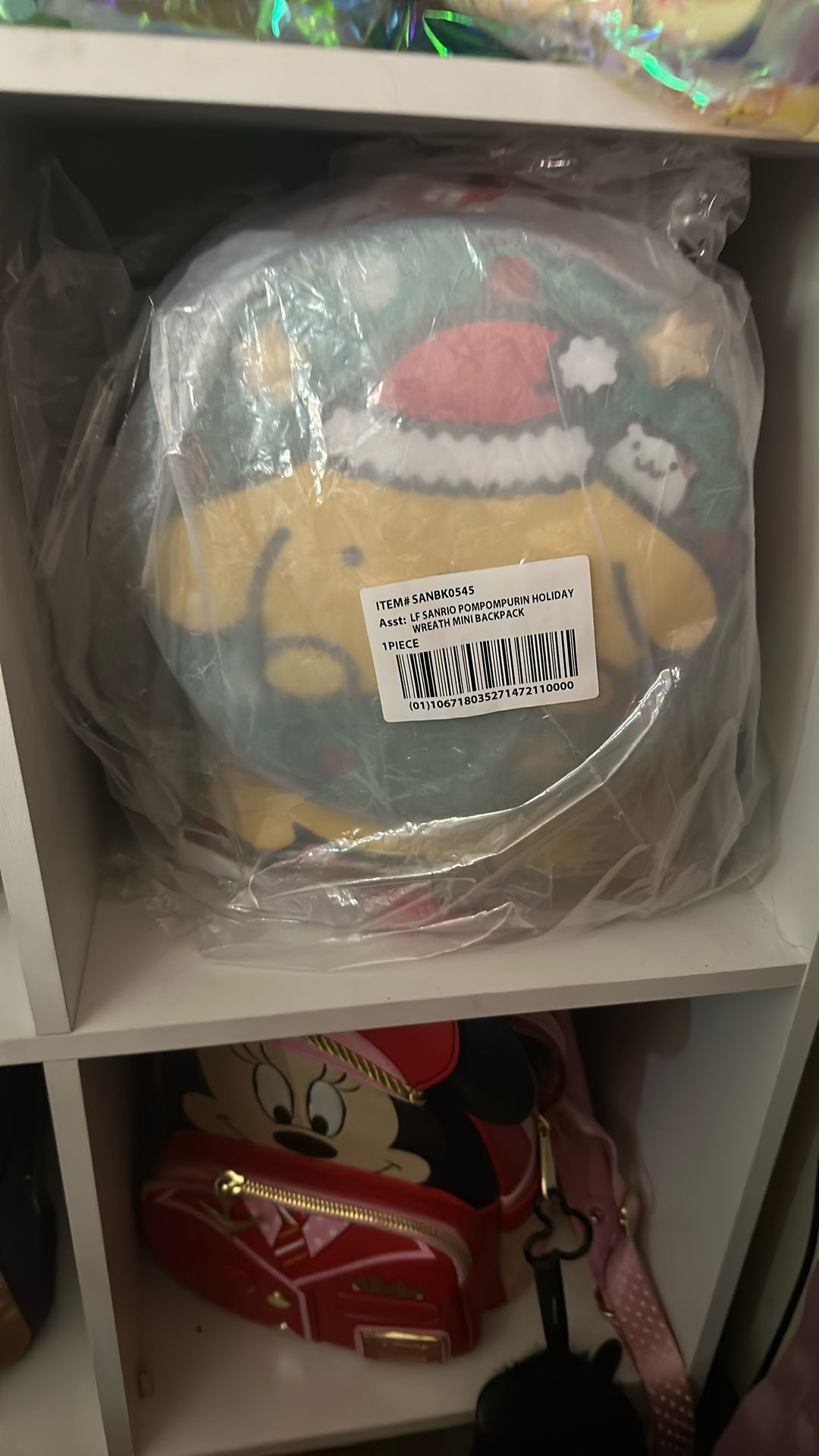 Sanrio Pompompurin Holiday Wreath Mini Backpack