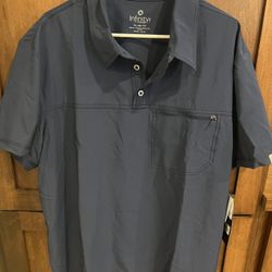 Medical Shirt Scrub Navy For Men Infinity By Cherokee Size 2 Xl