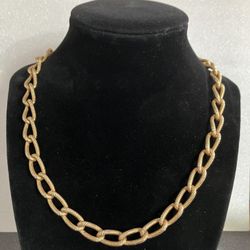 Vintage Signed Monet Gold Tone Necklace 