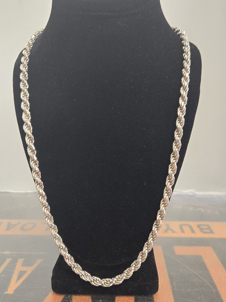 Silver Rope Necklace 