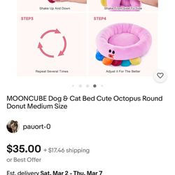 Dog And Cat Bed Size Medium