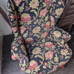 Floral Pattern Wingback Chairs - 7 Available 