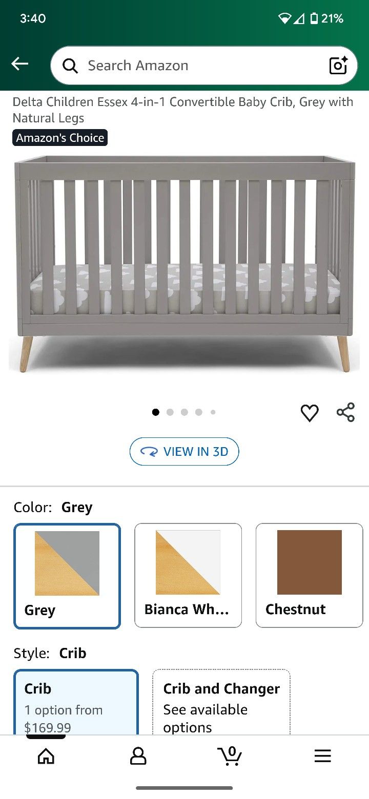 Gray Crib