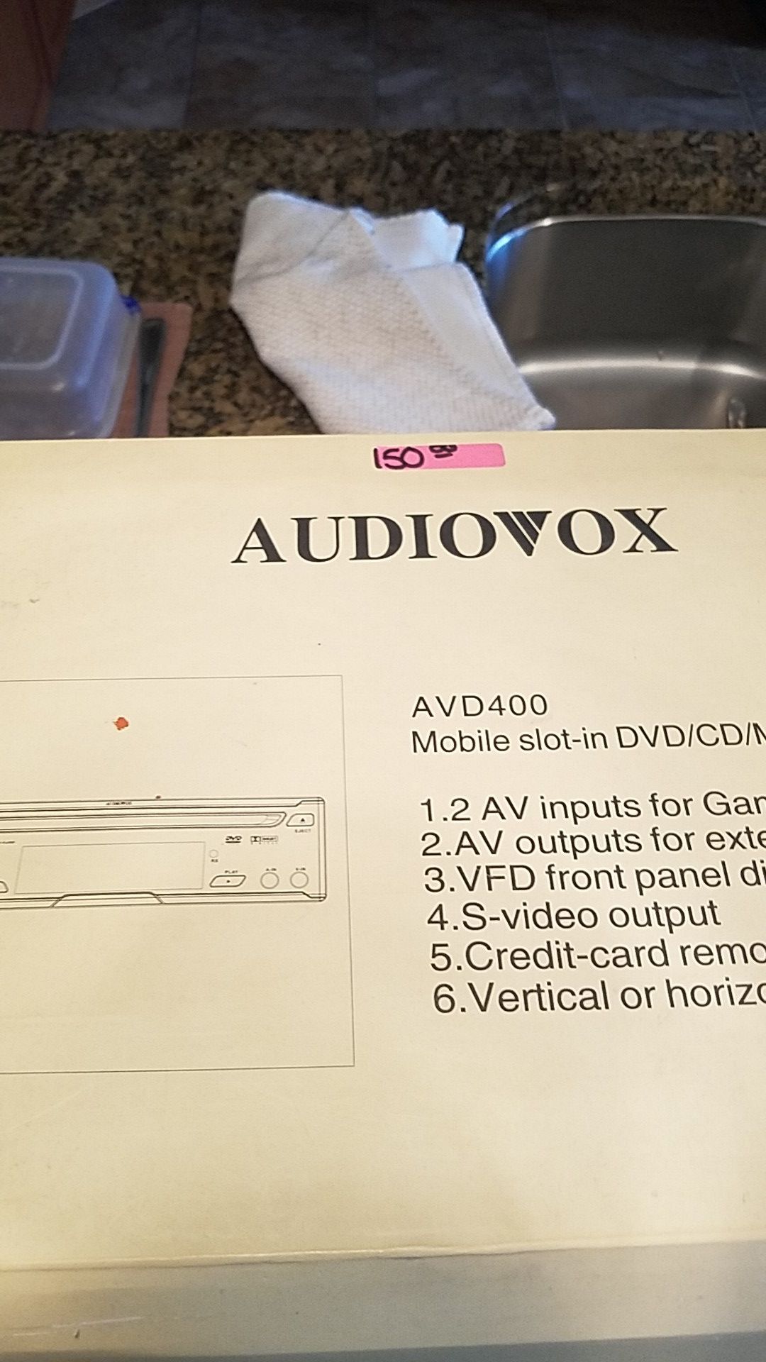 Brand new auto/rv dvd player