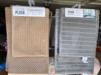 Micro Plush Memory Foam Bath Mat Set 