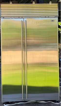 Sub Zero 48" 632/S Stainless Steel Side by Side Refrigerator USED