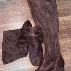 Chocolate Brown Knee High Boots 