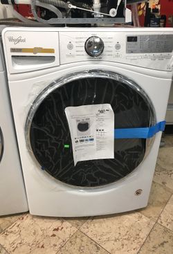 Whirlpool 4.5 cu ft 12 cycle high efficiency front load washer white/ 1 year free delivery