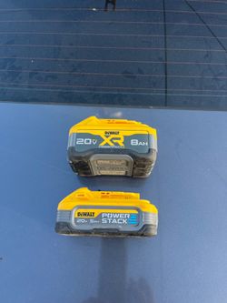 Dewalt 20v baterías 🔋 8.0ah y 5.0ah power pack y power stack $140 firme precio