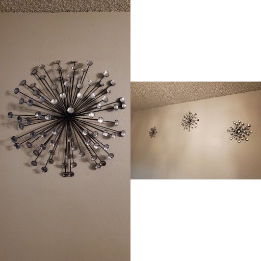 Modern Metal Sunburst Home Decoration 4 piece set
