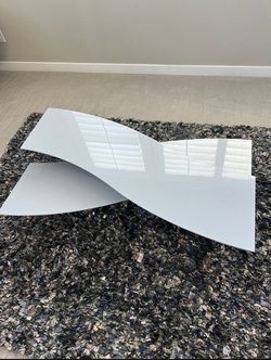Gray Glossy Tiered Copenhagen Furniture Coffee Table