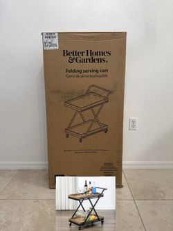 Heavy Duty Folding Entertainment/Bar Cart 