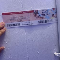 One Cedar Point Ticket