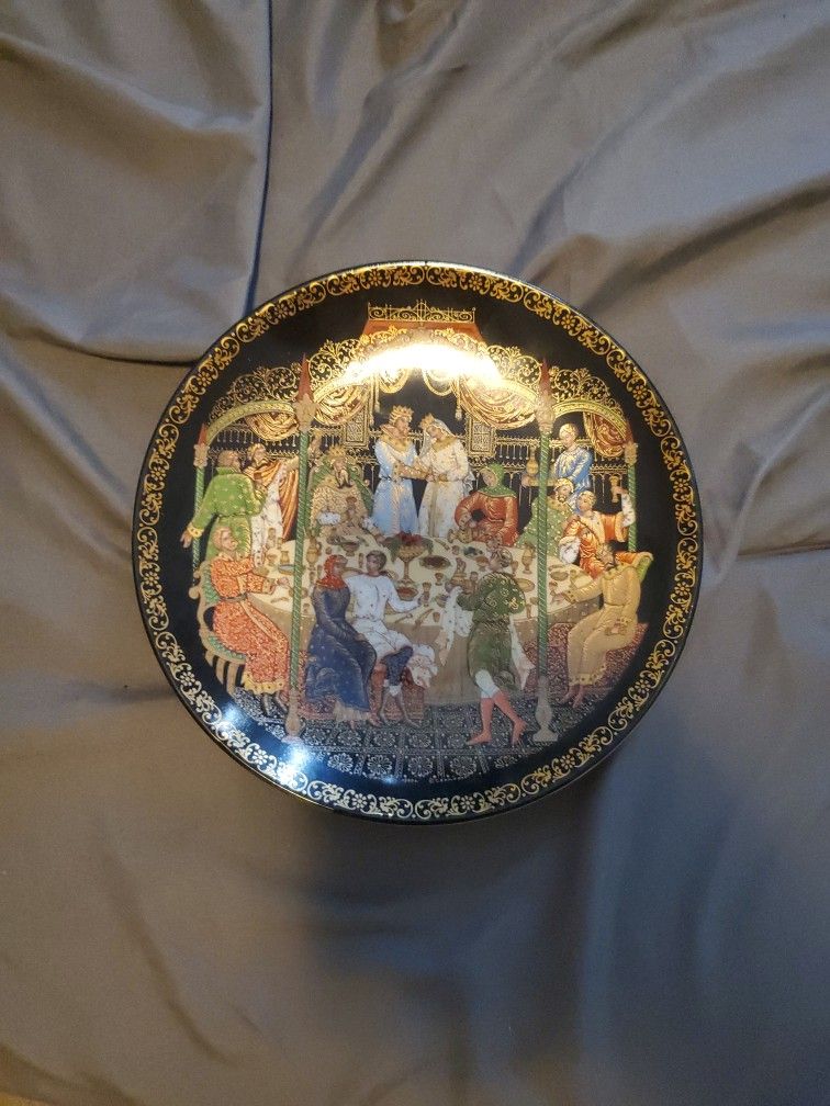 Russian Decorative Plate The Wedding Feast