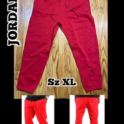 Nike Jordan Essentials Fleece Pants/Joggers Men’s Size XL Gym Red New! 
