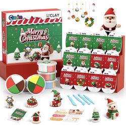 Christmas Gift Air-Dry Clay Kit,Modeling Clay for Kids,DIY Magic Clay with Carving Tools and Tutorial,12-Box Modling Clay Set,Ultra-Lightweight, Soft 