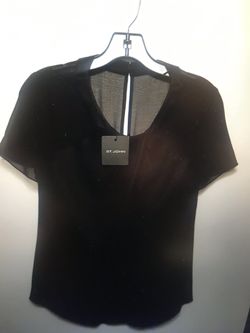 St. John Knit Size 2 Women's Top Black Satin & Silk (not free) $185