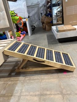 Adjustable Wooden Dog Ramp for Bed, Couch & Car 39” Pet Ramp Supports Up to 132 lbs