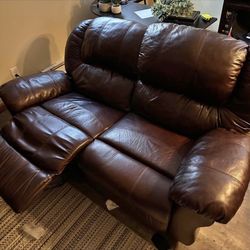 Leather Love Seat