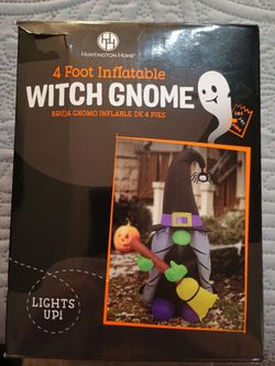 Inflatable Witch Gnome Halloween Decoration