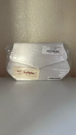 Brand New Inge Christopher Dyeable White Clutch
