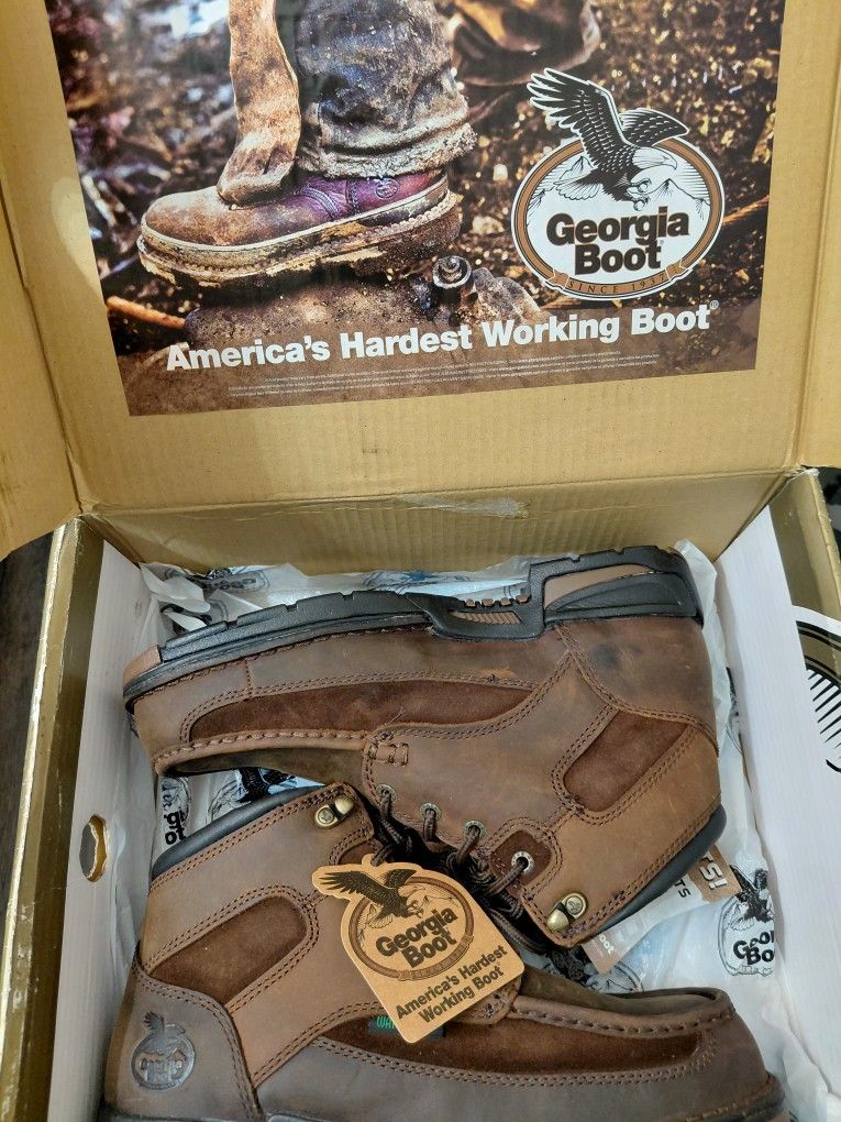 Georgia Steeltoe Boots Men Size 8W