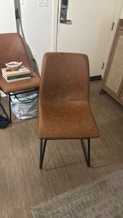 Leather dining chair