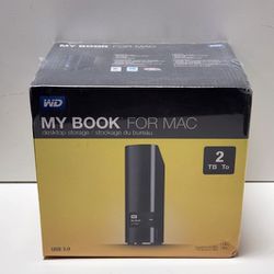 WD My Book For Mac 2TB Desktop Storage USB 3.0 NIB